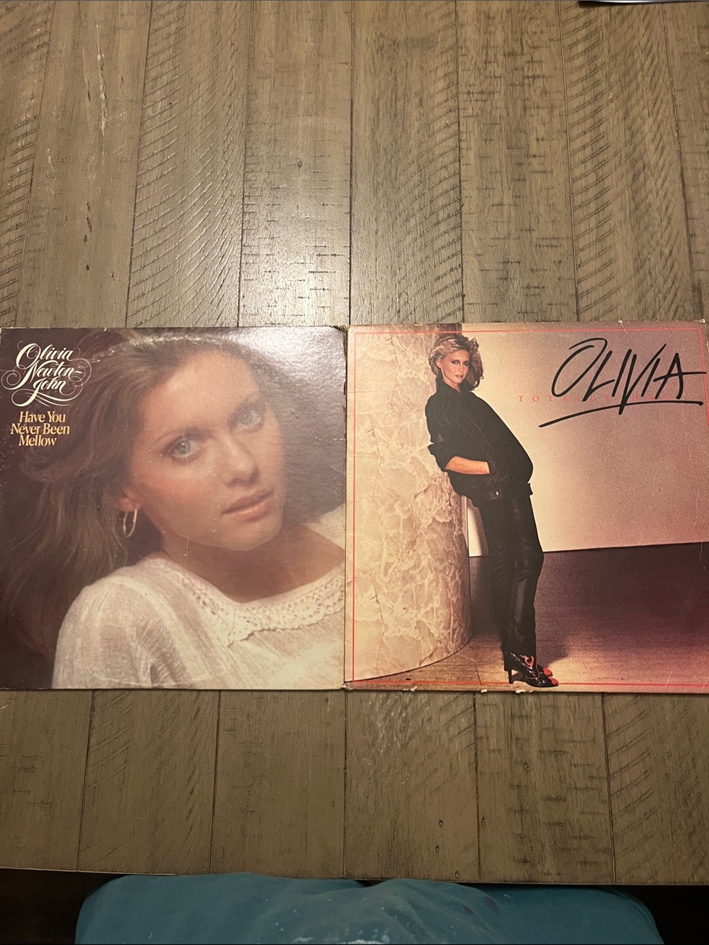 Olivia Newton-John Vinyl Records - Soft Beige & Pink Covers
